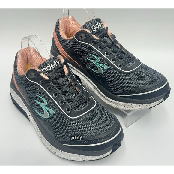 Gdefy Gravity Defier Mighty Walk womens Shoes Sz 10 Grey Pink Comfort Support - Picture 1 of 11